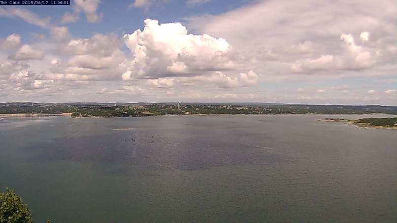 Lake Travis webcam, June 17, 2015 10:45 AM CT