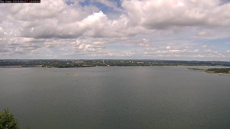 Lake Travis webcam, June 17, 2015 11:05 AM CT