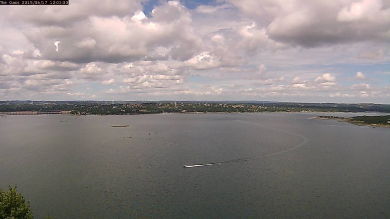 Lake Travis webcam, June 17, 2015 11:10 AM CT