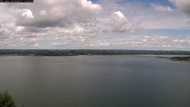 Lake Travis webcam, June 17, 2015 11:15 AM CT