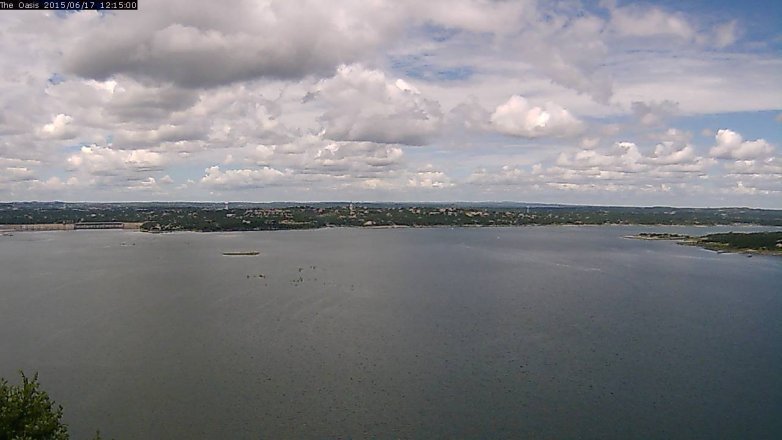 Lake Travis webcam, June 17, 2015 11:20 AM CT