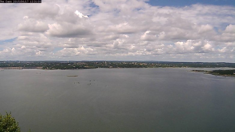 Lake Travis webcam, June 17, 2015 11:35 AM CT