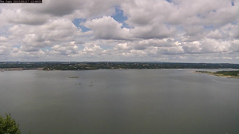 Lake Travis webcam, June 17, 2015 11:55 AM CT