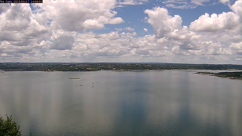 Lake Travis webcam, June 17, 2015 1:15 PM CT