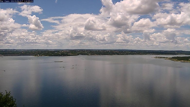 Lake Travis webcam, June 17, 2015 1:40 PM CT