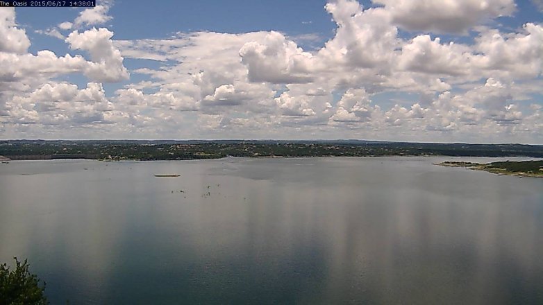 Lake Travis webcam, June 17, 2015 1:45 PM CT