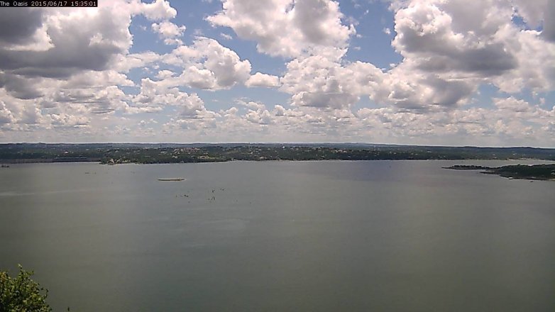 Lake Travis webcam, June 17, 2015 2:40 PM CT