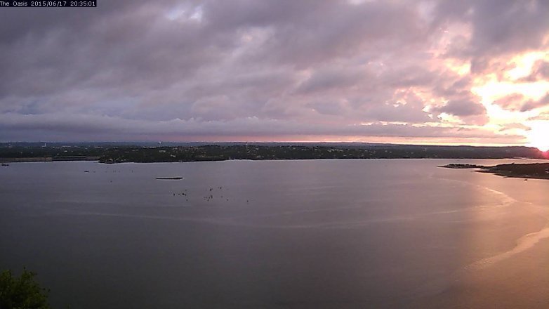 Lake Travis webcam, June 17, 2015 7:40 PM CT