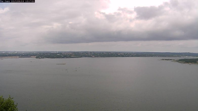 Lake Travis webcam, June 18, 2015 9:25 AM CT