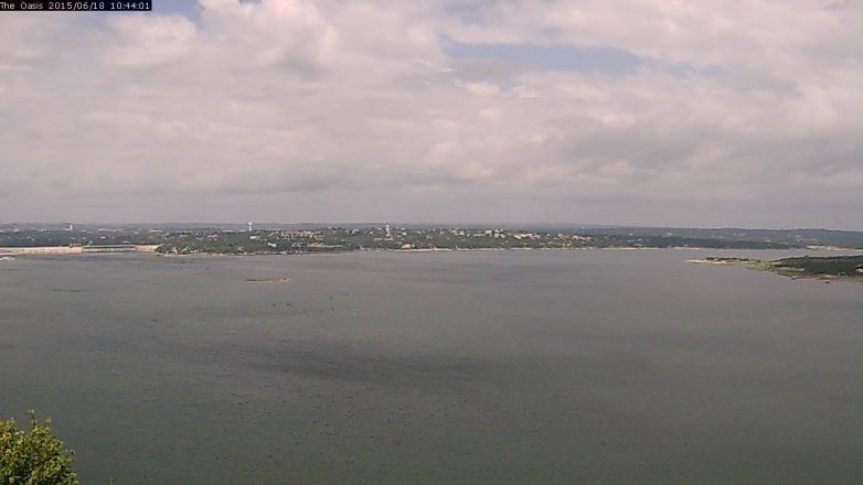 Lake Travis webcam, June 18, 2015 9:50 AM CT
