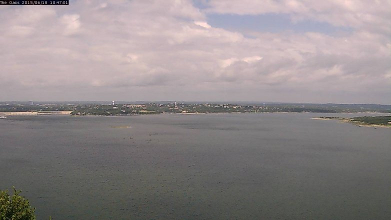 Lake Travis webcam, June 18, 2015 9:55 AM CT