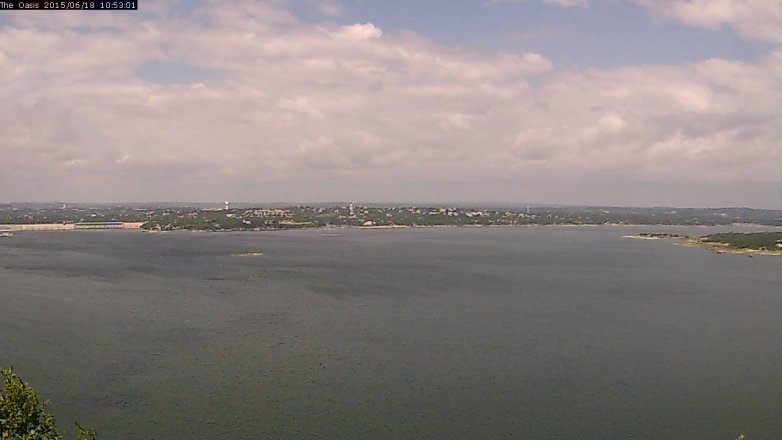 Lake Travis webcam, June 18, 2015 10:00 AM CT