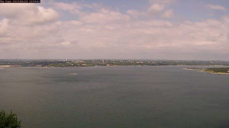 Lake Travis webcam, June 18, 2015 10:05 AM CT