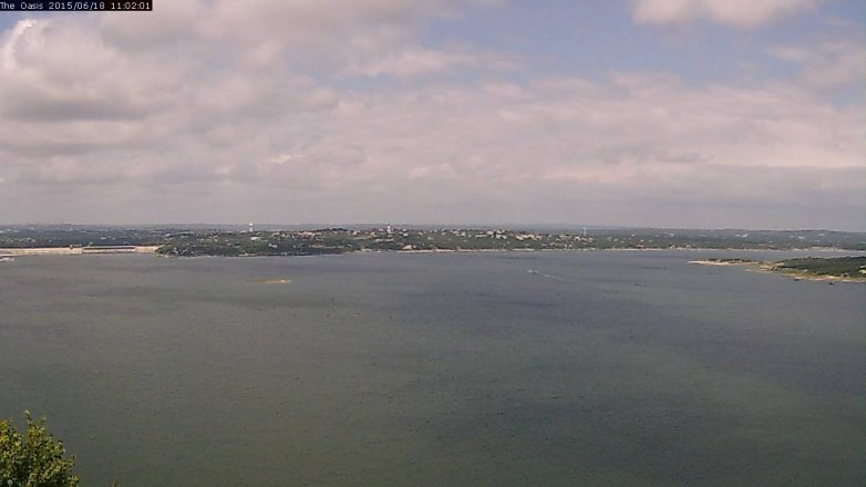 Lake Travis webcam, June 18, 2015 10:10 AM CT