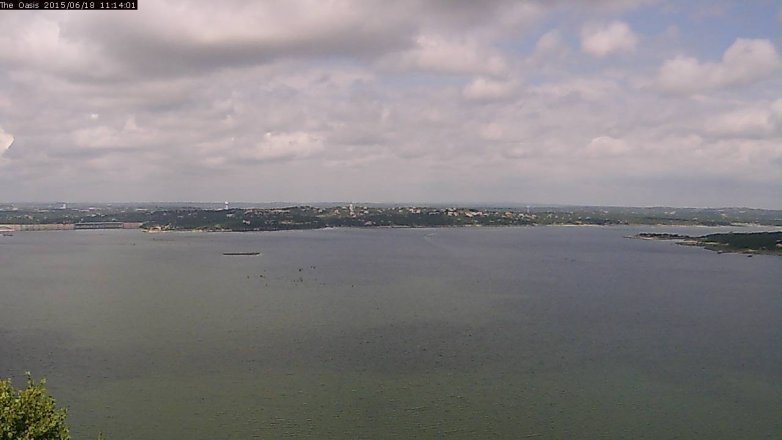 Lake Travis webcam, June 18, 2015 10:20 AM CT