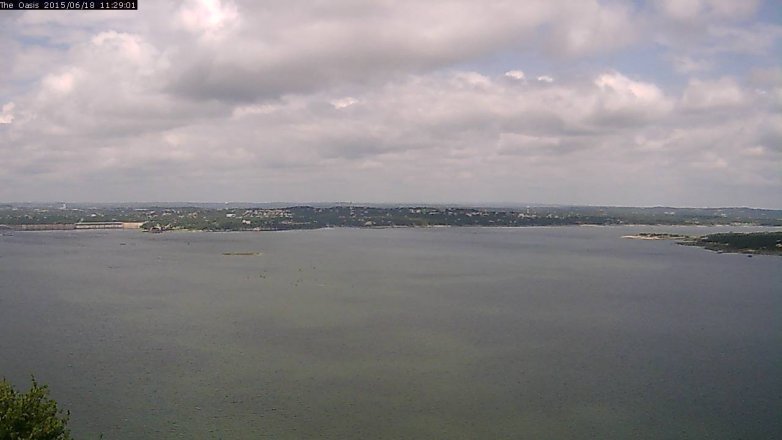 Lake Travis webcam, June 18, 2015 10:35 AM CT