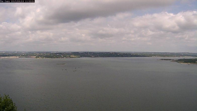 Lake Travis webcam, June 18, 2015 10:40 AM CT