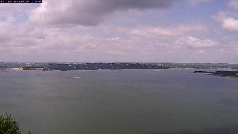 Lake Travis webcam, June 18, 2015 10:45 AM CT