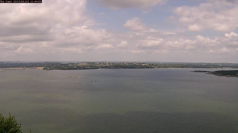 Lake Travis webcam, June 18, 2015 10:50 AM CT