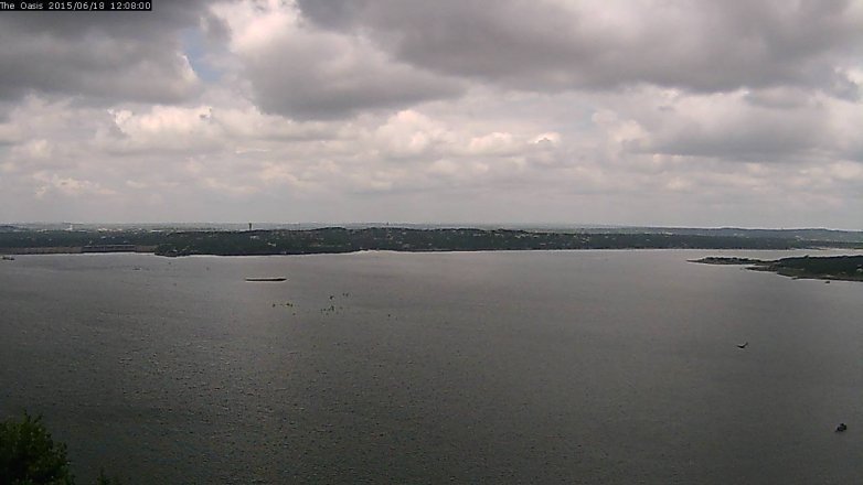 Lake Travis webcam, June 18, 2015 11:15 AM CT