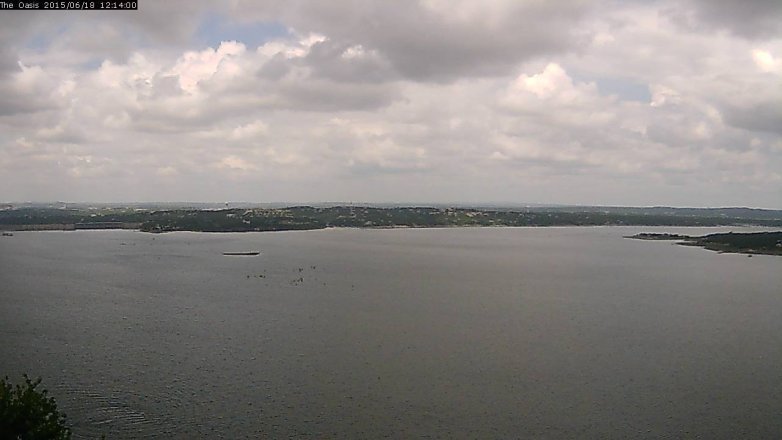 Lake Travis webcam, June 18, 2015 11:20 AM CT