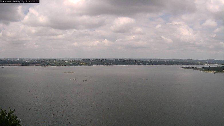 Lake Travis webcam, June 18, 2015 11:30 AM CT