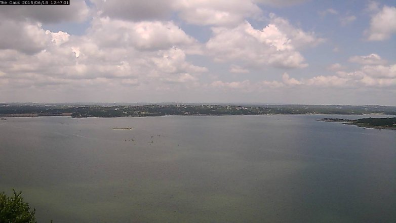 Lake Travis webcam, June 18, 2015 11:55 AM CT