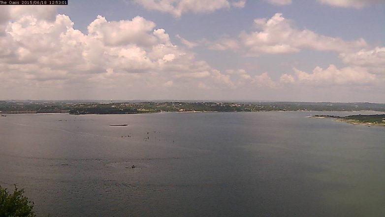 Lake Travis webcam, June 18, 2015 12:00 PM CT