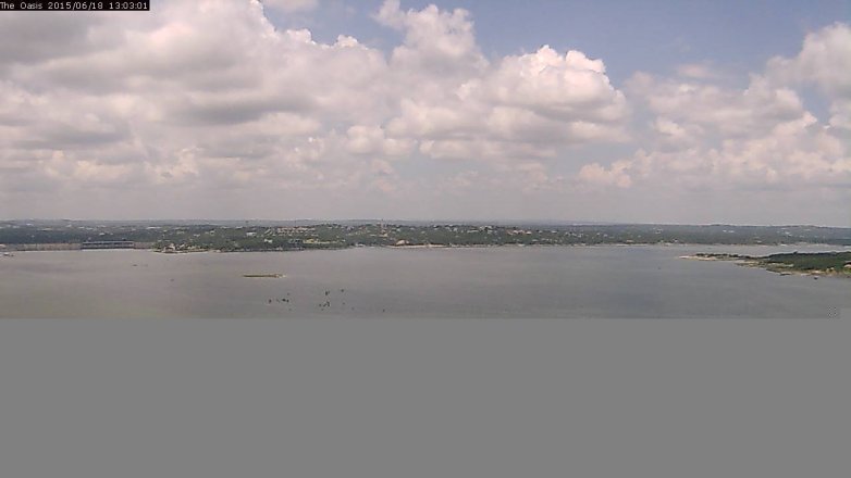 Lake Travis webcam, June 18, 2015 12:10 PM CT