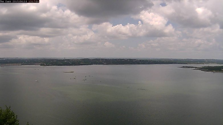 Lake Travis webcam, June 18, 2015 12:25 PM CT