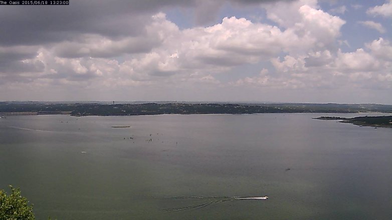 Lake Travis webcam, June 18, 2015 12:30 PM CT