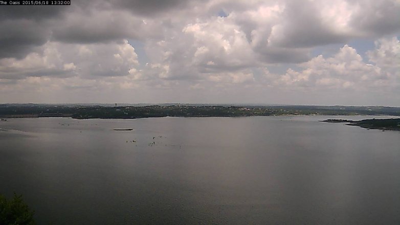 Lake Travis webcam, June 18, 2015 12:40 PM CT