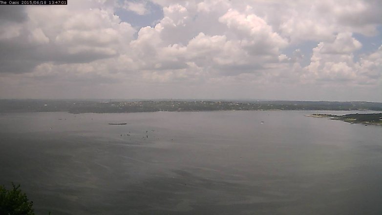 Lake Travis webcam, June 18, 2015 12:55 PM CT