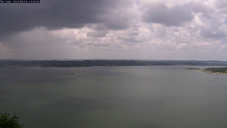 Lake Travis webcam, June 18, 2015 1:10 PM CT