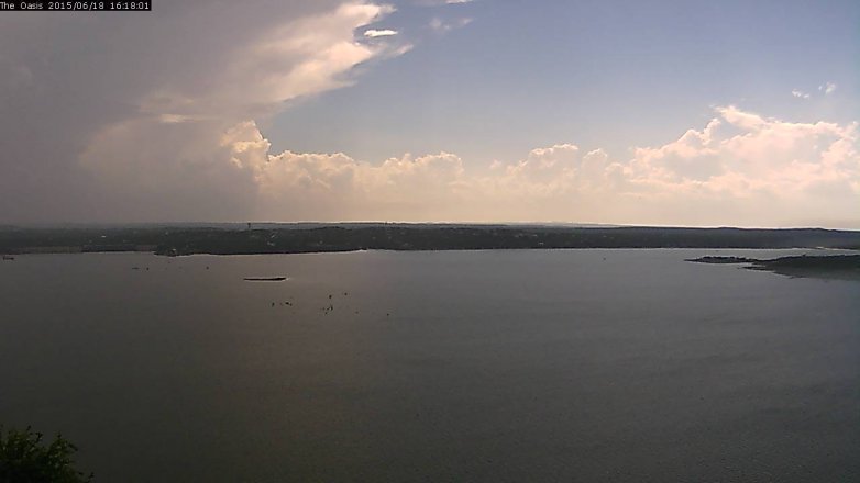 Lake Travis webcam, June 18, 2015 3:25 PM CT