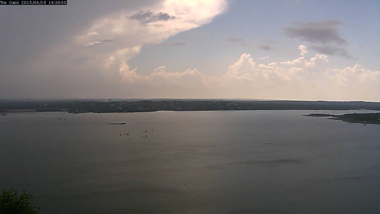 Lake Travis webcam, June 18, 2015 3:35 PM CT