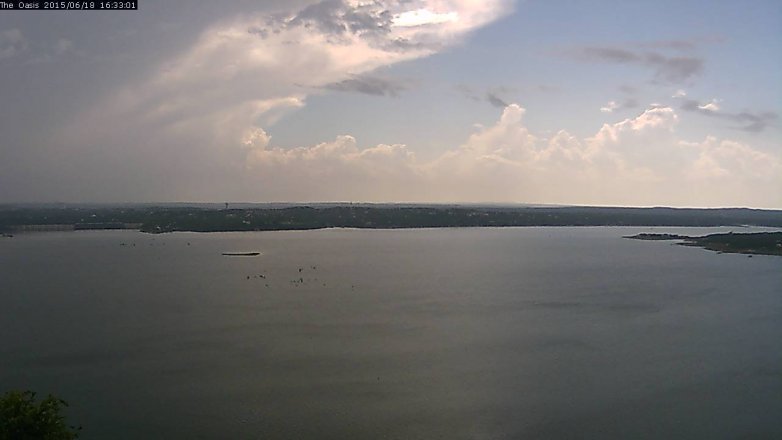 Lake Travis webcam, June 18, 2015 3:40 PM CT
