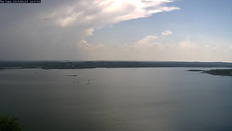 Lake Travis webcam, June 18, 2015 3:55 PM CT