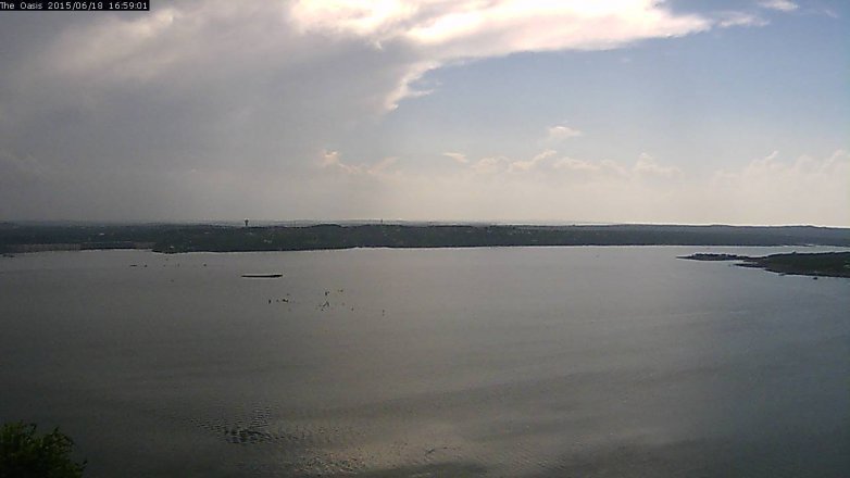 Lake Travis webcam, June 18, 2015 4:05 PM CT
