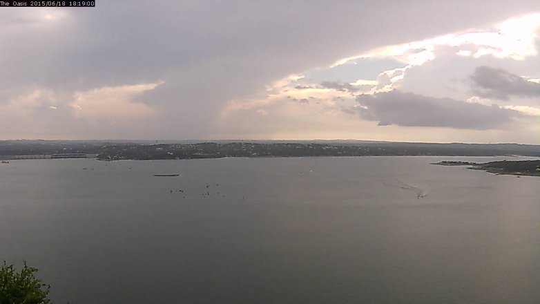 Lake Travis webcam, June 18, 2015 5:25 PM CT