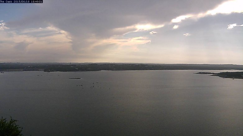 Lake Travis webcam, June 18, 2015 5:55 PM CT