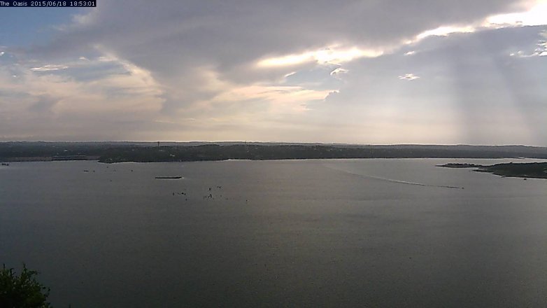 Lake Travis webcam, June 18, 2015 6:00 PM CT