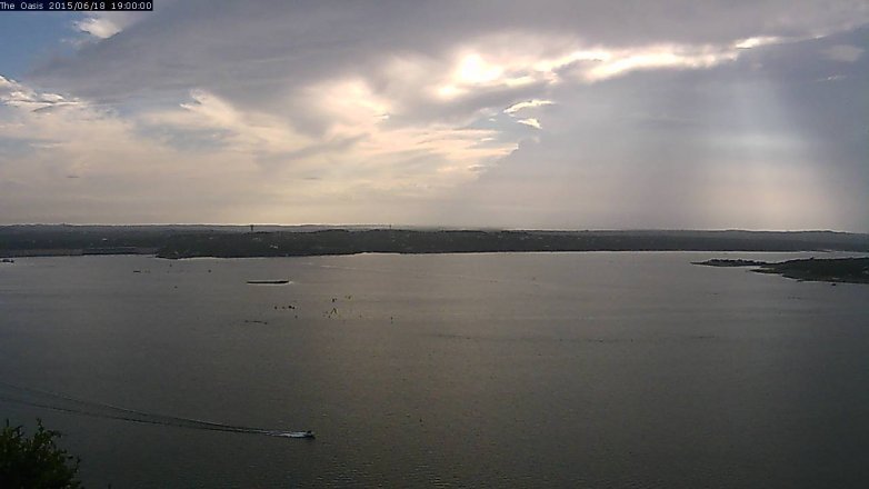 Lake Travis webcam, June 18, 2015 6:05 PM CT
