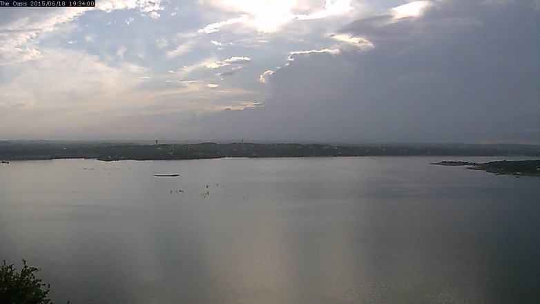 Lake Travis webcam, June 18, 2015 6:40 PM CT