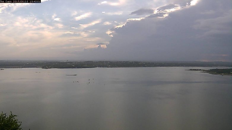 Lake Travis webcam, June 18, 2015 6:45 PM CT