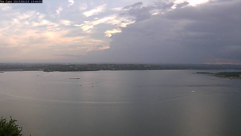 Lake Travis webcam, June 18, 2015 6:55 PM CT