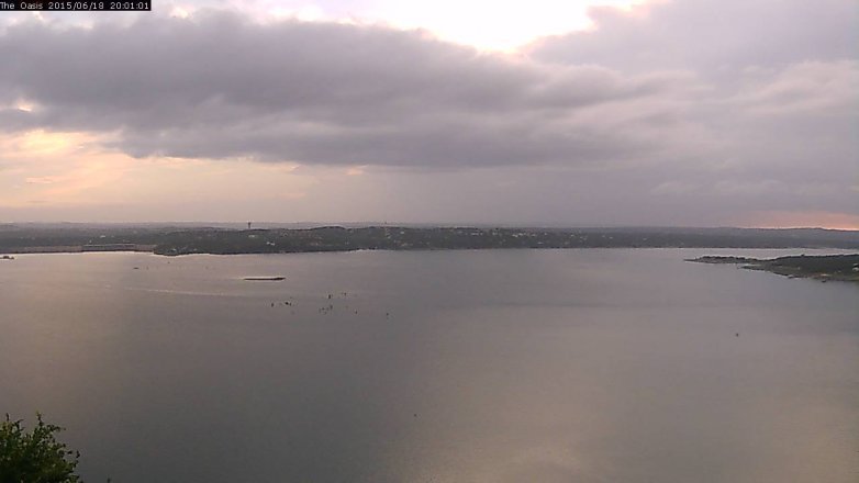 Lake Travis webcam, June 18, 2015 7:05 PM CT