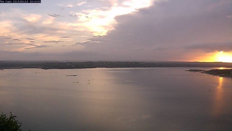 Lake Travis webcam, June 18, 2015 7:25 PM CT