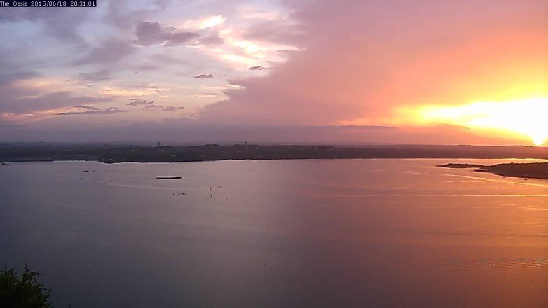Lake Travis webcam, June 18, 2015 7:35 PM CT