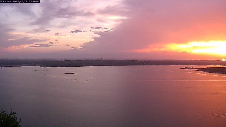 Lake Travis webcam, June 18, 2015 7:40 PM CT